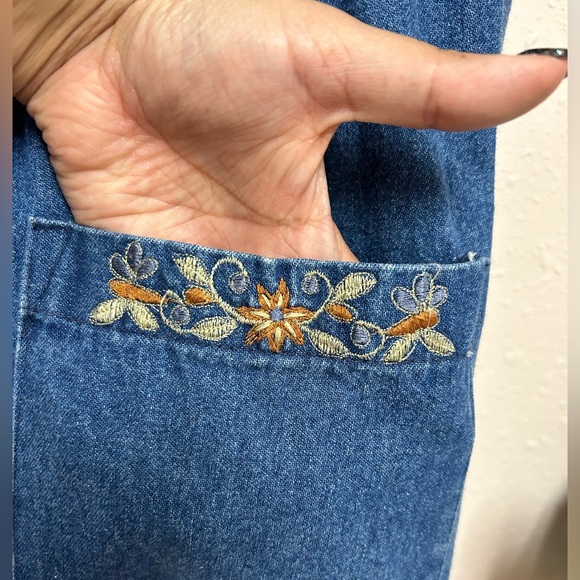 Vintage Denim Midi Jumper Dress - Picture 6 of 9